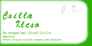csilla klcso business card